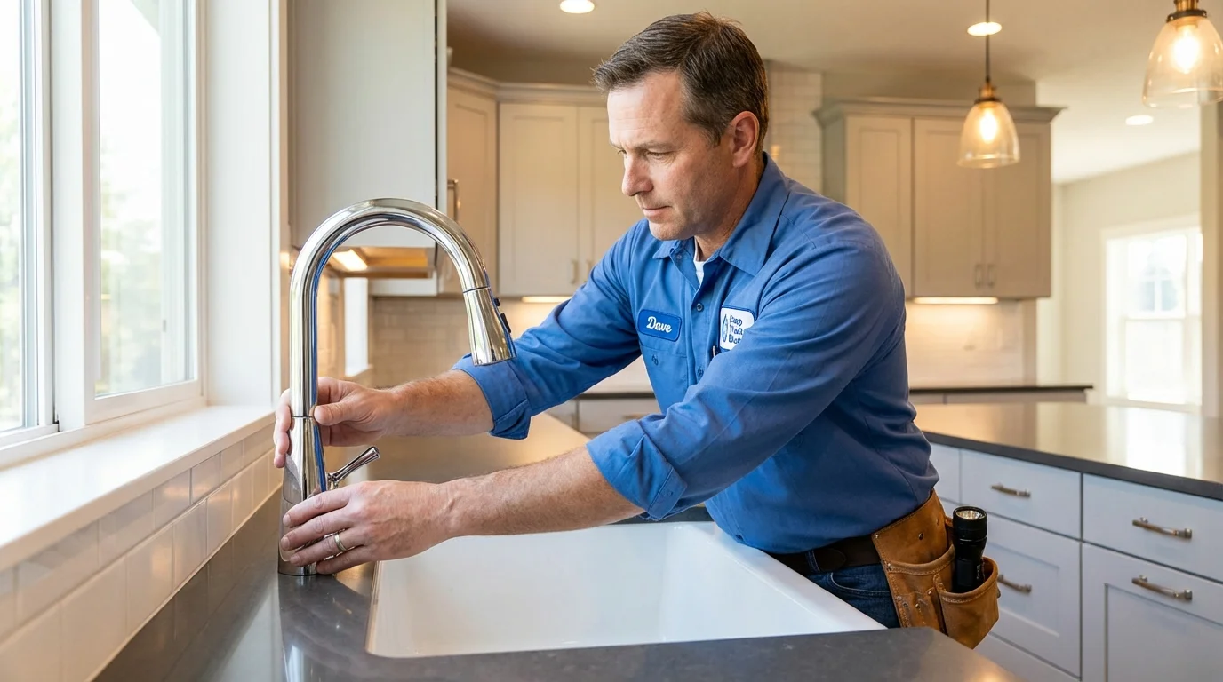 Kitchen faucet installation by Johns Plumbing LLC in Laguna Hills