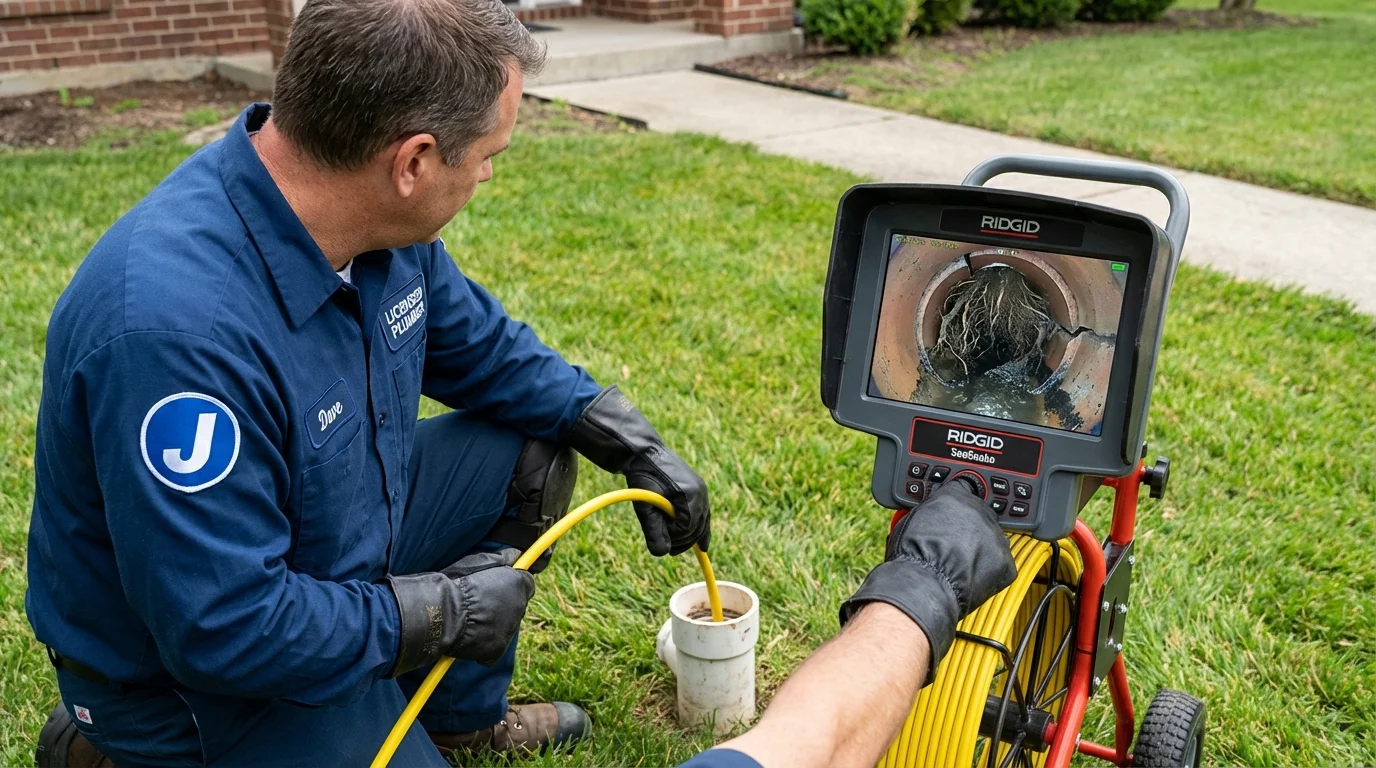 Sewer camera inspection being performed by Johns Plumbing LLC in Laguna Hills